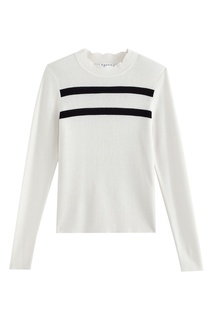 Белый джемпер с полосами Claudie Pierlot