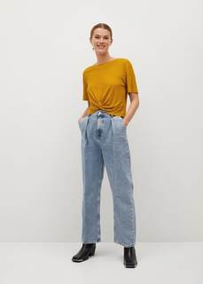 Укороченная футболка с узлом - Newcross-h Mango