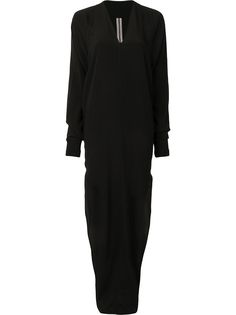 Rick Owens платье макси с V-образным вырезом