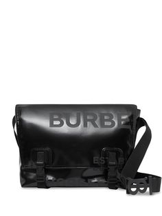 Burberry сумка-мессенджер с принтом и пряжками