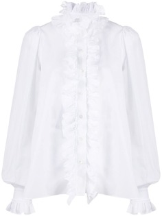 Dolce & Gabbana рубашка с оборками и длинными рукавами