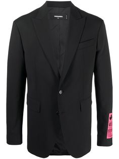 Dsquared2 однобортный пиджак с нашивкой-логотипом