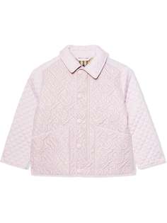 Burberry Kids стеганая куртка с монограммой