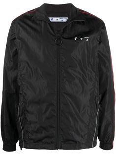 Off-White logo-print zip-up track jacket