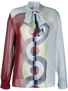 Ports 1961 прозрачная блузка с геометричным принтом