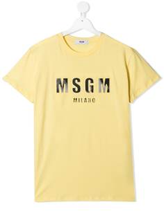 Msgm Kids футболка с короткими рукавами и логотипом