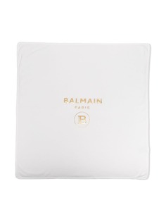 Balmain Kids кашемировое одеяло с логотипом