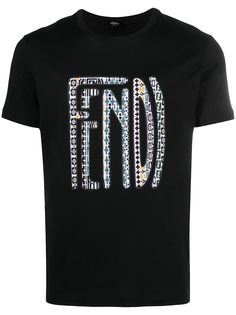Fendi футболка с логотипом из коллаборации с Anrealage