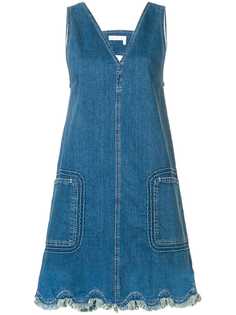 See by Chloé джинсовое платье с V-образным вырезом