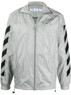 Off-White logo-print zip-up track jacket