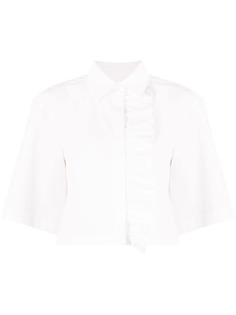 MSGM укороченная рубашка с оборками