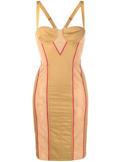 Burberry платье-бюстье со вставками