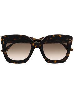 Bottega Veneta Eyewear солнцезащитные очки в массивной оправе