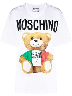 Moschino футболка оверсайз с принтом Teddy