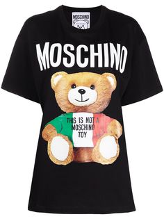 Moschino футболка оверсайз с принтом Teddy