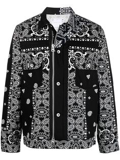 Sacai рубашка с принтом пейсли