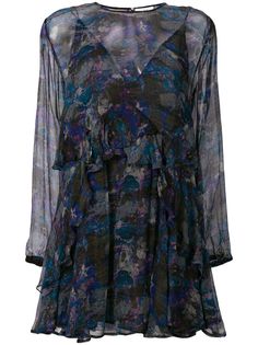 IRO прозрачное платье с абстрактным принтом