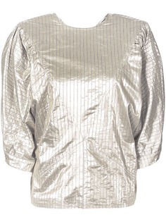 Isabel Marant блузка Rolna в полоску с эффектом металлик