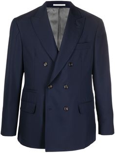 Brunello Cucinelli двубортный пиджак с заостренными лацканами