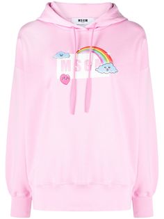 MSGM худи с кулиской и логотипом