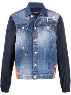 Dsquared2 джинсовая куртка с контрастными рукавами