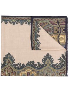 Etro кашемировый шарф с принтом пейсли