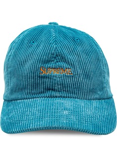 Supreme вельветовая шестипанельная кепка