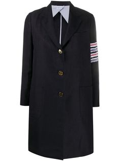 Thom Browne деконструированное пальто с полосками 4-Bar