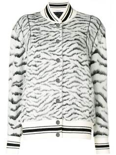 Givenchy куртка-бомбер с зебровым принтом