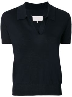 Maison Margiela рубашка поло с короткими рукавами и контрастной строчкой