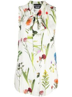 Boutique Moschino блузка без рукавов с бантом