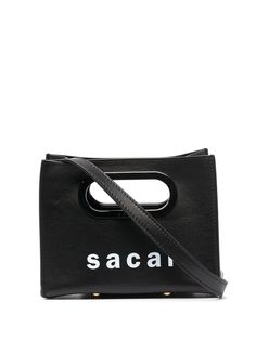 Sacai маленькая сумка-тоут с логотипом