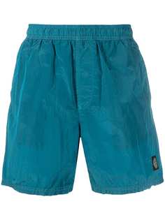 Stone Island плавки-шорты с жатым эффектом и нашивкой логотипом