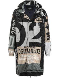 Dsquared2 пальто миди с логотипом