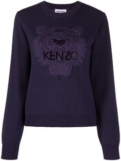 Kenzo джемпер Tiger с круглым вырезом