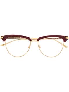 Bottega Veneta Eyewear двухцветные очки в оправе кошачий глаз