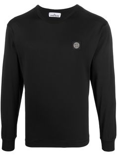 Stone Island футболка с длинными рукавами и нашивкой-логотипом