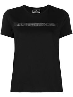 Elisabetta Franchi футболка с вышитым логотипом