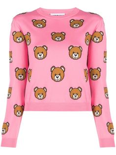 Moschino джемпер Teddy Bear вязки интарсия