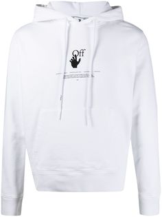 Off-White graffiti logo print hoodie