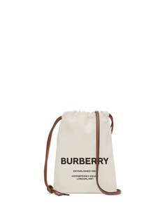 Burberry клатч с принтом Horseferry и кулиской