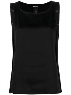 DKNY блузка без рукавов с декорированными пуговицами