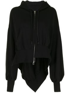 Yohji Yamamoto куртка асимметричного кроя с капюшоном