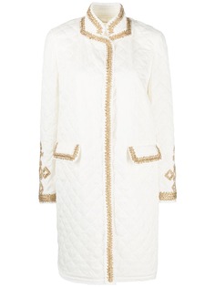 Ermanno Scervino стеганое пальто с плетеной окантовкой