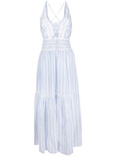 Ermanno Scervino ярусное короткое платье в полоску