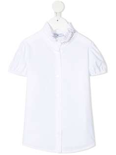 Monnalisa рубашка с короткими рукавами и оборками