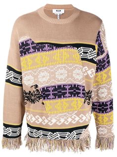 MSGM джемпер вязки интарсия с узором