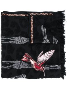Alexander McQueen шарф с принтом и бахромой