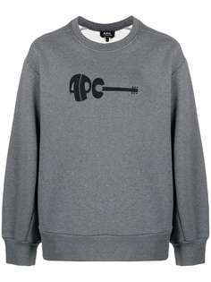 A.P.C. толстовка с круглым вырезом и логотипом