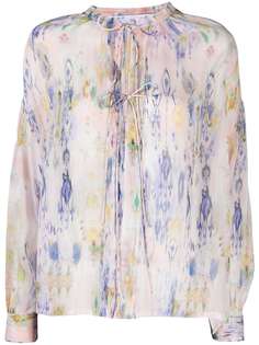 IRO блузка с абстрактным принтом и завязками